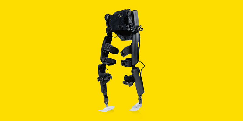 A 3D rendering of the Rewalk 6.0 to be worn around a users legs.